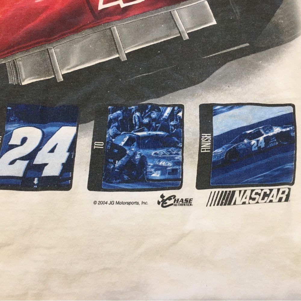 Vtg Chase Authentics Jeff Gordon All Over Racing NASCAR Mens T-shirt Tee Medium - Picture 8 of 9